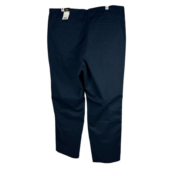 Lee Womens Plus Size Pants 18W Petite Straight Leg Mid-Rise Wrinkle Free - Picture 7 of 8